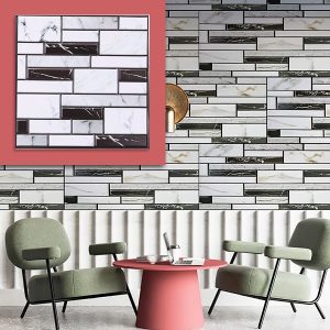 3D muurstickers met marmeren uitstraling (10 stuks/0,9 m²) | MARBLEBLOCKS