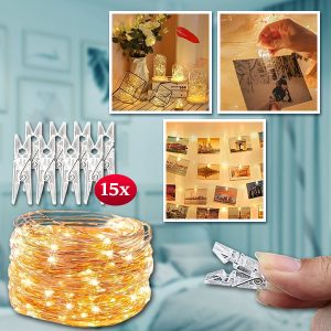 Lichtslinger Met Clips Om Foto's Op Te Hangen (3m) | FOTOGLO