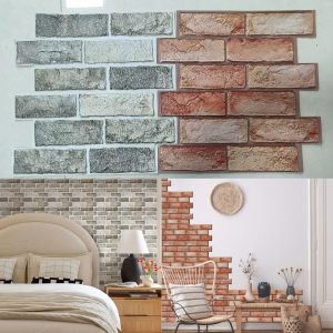 Zelfklevend baksteen behang (10 stuks/0,9 m²) | NYBRICK