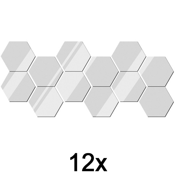 1x Spiegel Muurstickers (Set van 12) | HEXAGEM