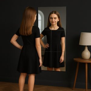 Zelfklevende spiegels met HD-helderheid (4 stuks, 30x30cm) | MIRRAZE